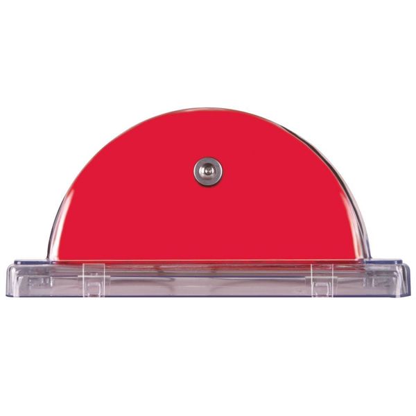 Pull Statoin Cover with Horn, Polycarbonate, Wall Mount, Red/Clear, 3 3/16 in Depth, 6 13/16 in Wide
