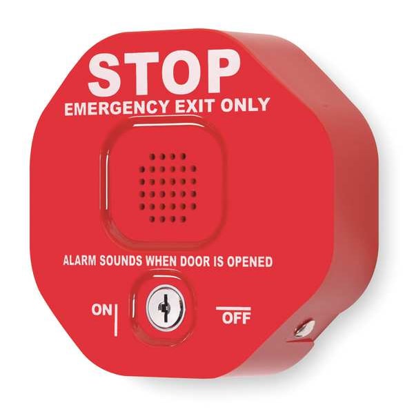 Exit Door Alarm, Horn, 105dB, Red
