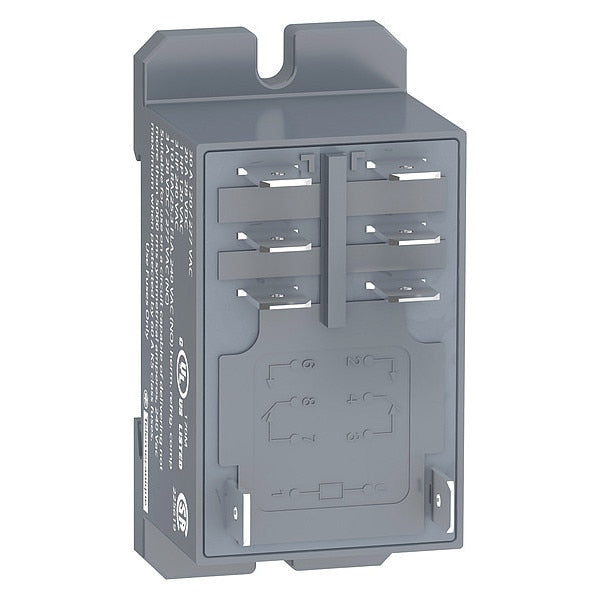Enclosed Power Relay, DIN-Rail & Surface Mounted, DPDT, 24V AC, 8 Pins, 2 Poles
