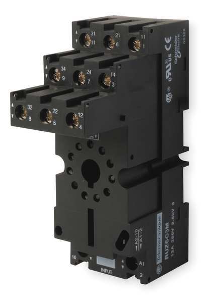 Rlay Scket, Fingr Safe/Elevtr, Octl, 11 Pin