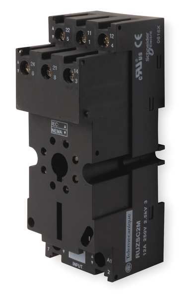 Rlay Scket, Fingr Safe/Elevator, 8 Pin, 12A