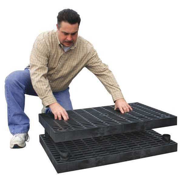 Work Platform Base, Stackable, Plastic, 2-7/8 In H