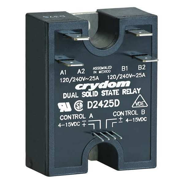 Dual Solid State Relay, 4 to 15VDC, 40A
