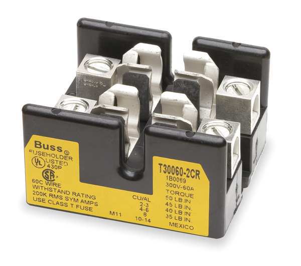 Fuse Block, Industrial, 60A, 2 Pole