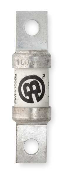 Semiconductor Fuse, Fast Acting, 100 A, FWH-A Series, 500V AC, 500V DC, 3-5/8