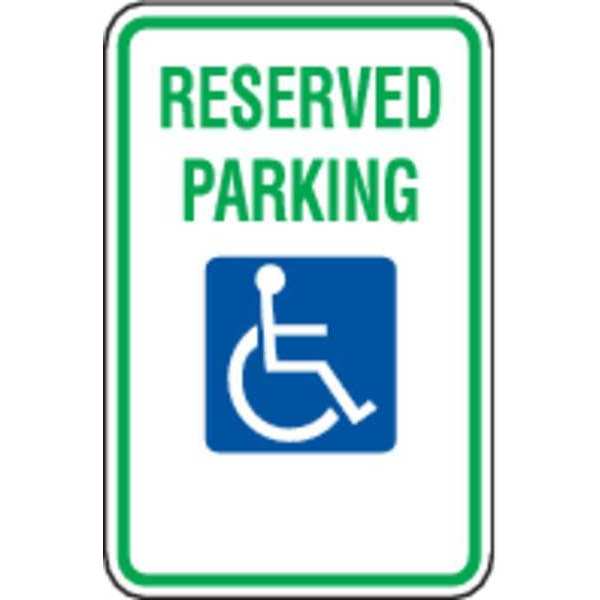 Reserved Handicap Parking Sign, 18
