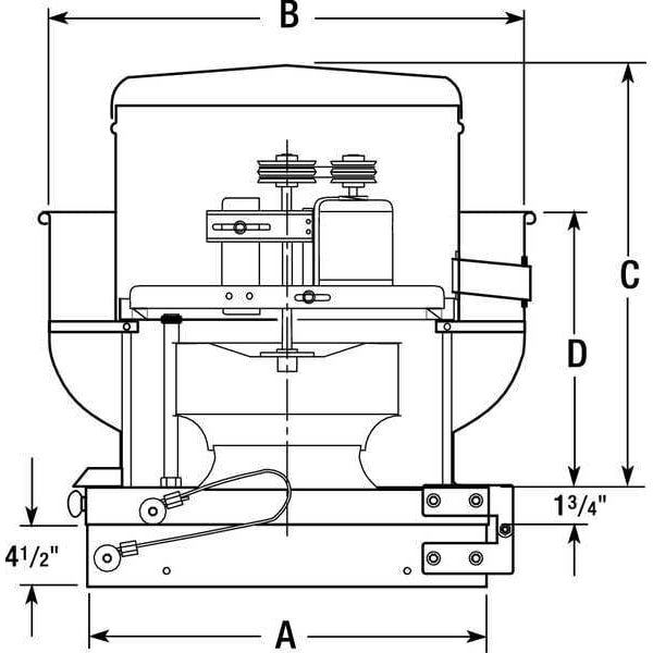 Severe Duty Vent, 14-3/4 In, 115/230V
