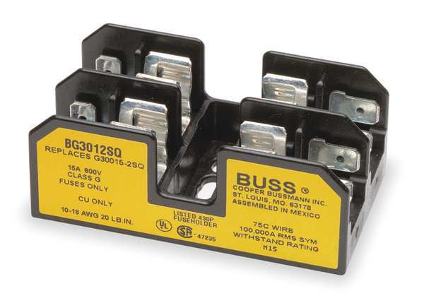 Fuse Block, Industrial, 15A, 2 Pole