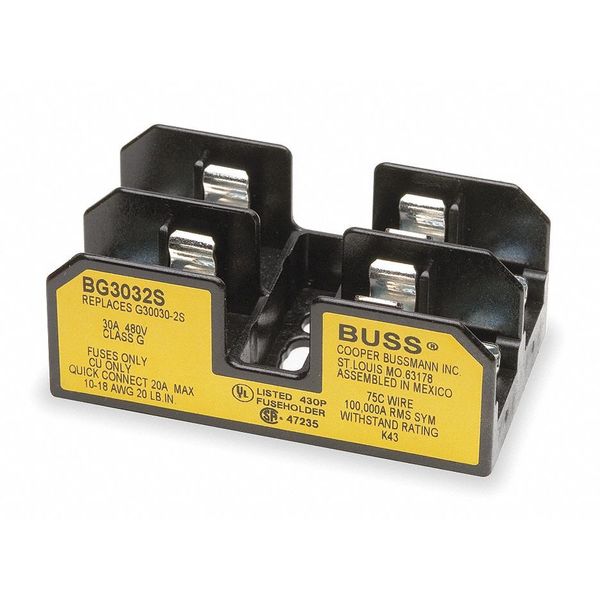 Fuse Block, Industrial, 30A, 2 Pole