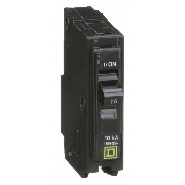Miniature Circuit Breaker, 15 A, 120/240V AC, 1 Pole, Plug In Mounting Style, QO Series