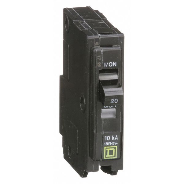Miniature Circuit Breaker, 20 A, 120/240V AC, 1 Pole, Plug In Mounting Style, QO Series
