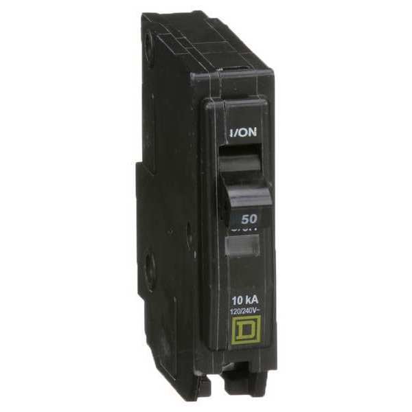 Miniature Circuit Breaker, 50 A, 120/240V AC, 1 Pole, Plug In Mounting Style, QO Series