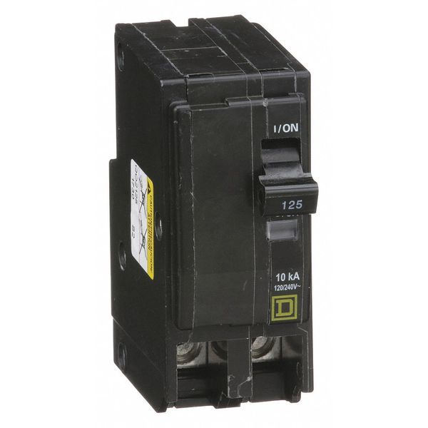 Miniature Circuit Breaker, 125 A, 120/240V AC, 2 Pole, Plug In Mounting Style, QO Series
