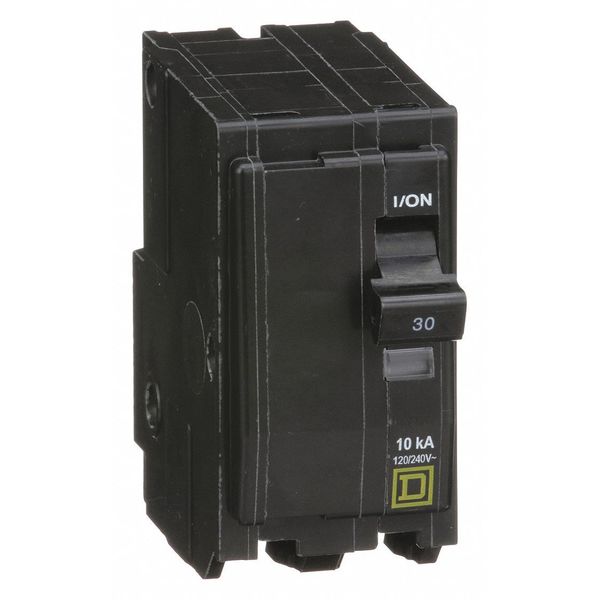 Miniature Circuit Breaker, 30 A, 120/240V AC, 2 Poles, Plug In Mounting Style, QO Series