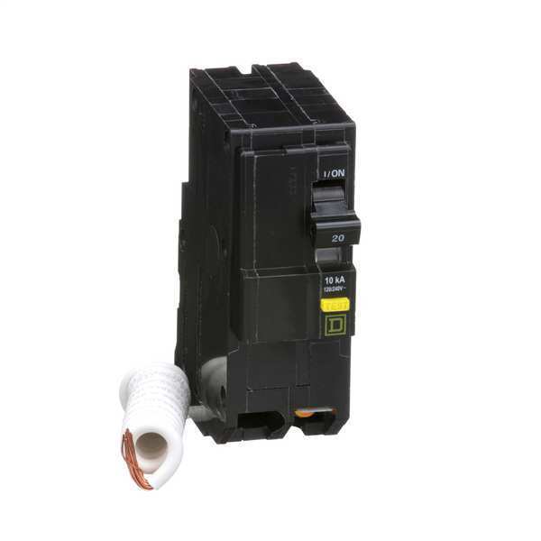 Miniature Circuit Breaker, 20 A, 120/240V AC, 2 Pole, Plug In Mounting Style, QO Series