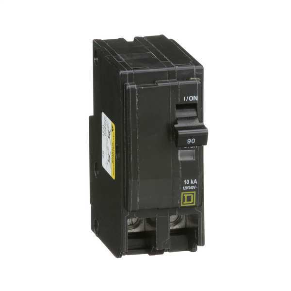 Miniature Circuit Breaker, 90 A, 120/240V AC, 2 Pole, Plug In Mounting Style, QO Series
