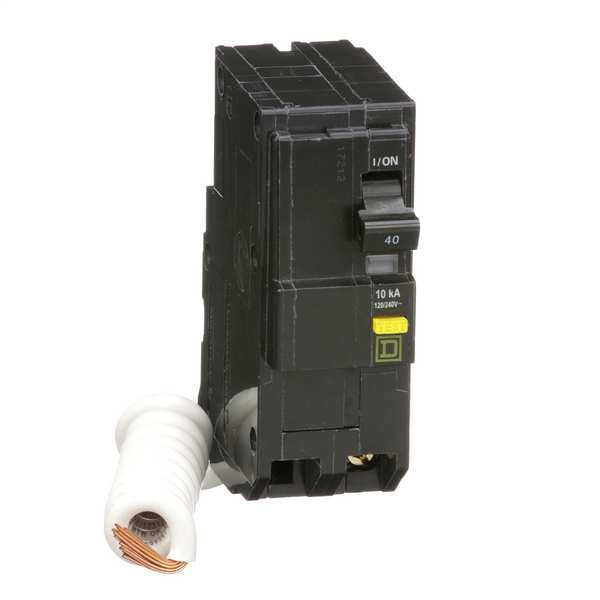 Miniature Circuit Breaker, 40 A, 120/240V AC, 2 Pole, Plug In Mounting Style, QO Series