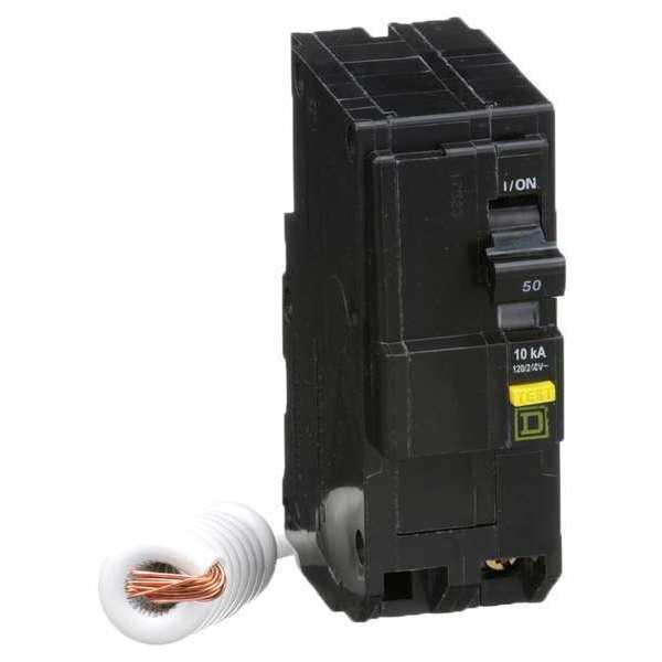Miniature Circuit Breaker, 50 A, 120/240V AC, 2 Pole, Plug In Mounting Style, QO Series