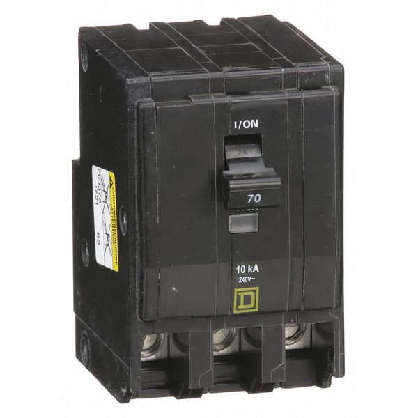 Miniature Circuit Breaker, 70 A, 120/240V AC, 3 Pole, Plug In Mounting Style, QO Series
