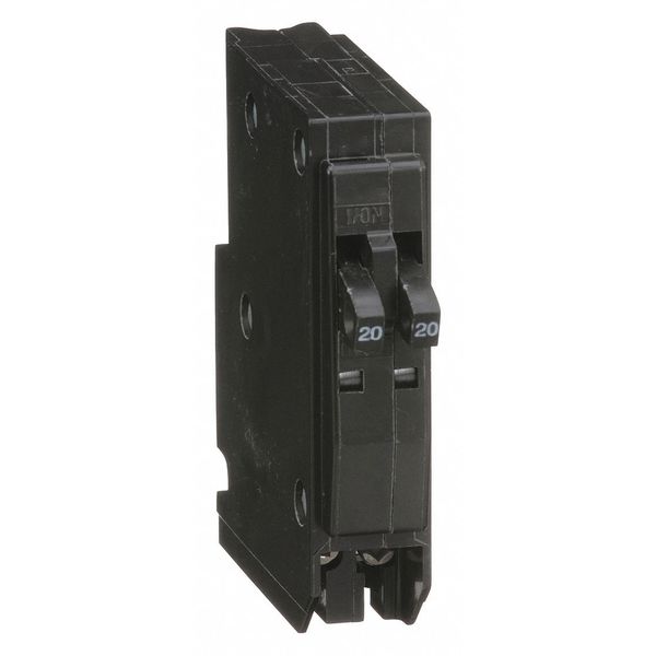 Miniature Circuit Breaker, 20 A, 120/240V AC, 1 Pole, Plug In Mounting Style, QOT Series