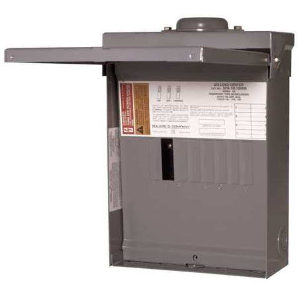 Load Center, 8 Spaces, 100 A Amps, 120/240V AC, QO Circuit Breaker Type