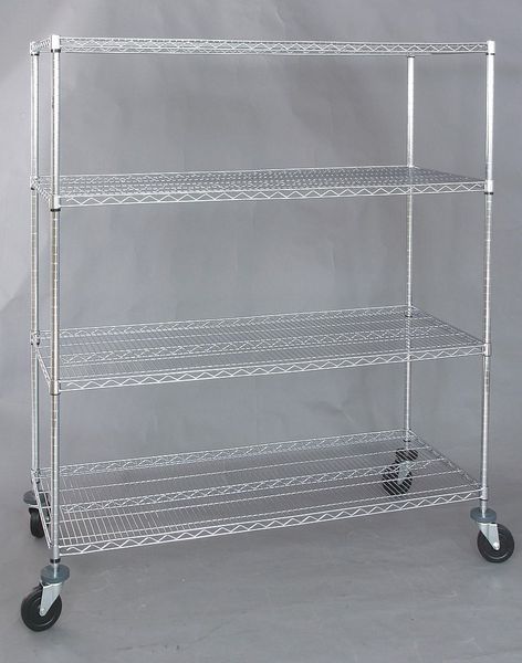 Wire High Cart, Heavy Duty, 48x18x69 In