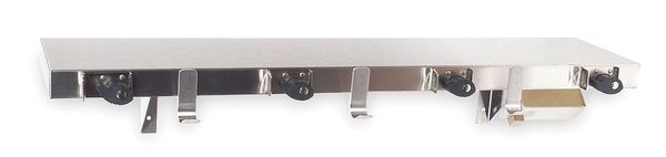 Utility Shelf w/Mop Holders, 36x9-1/8In
