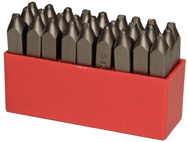 Letter Set, 1/8 In. H, Steel