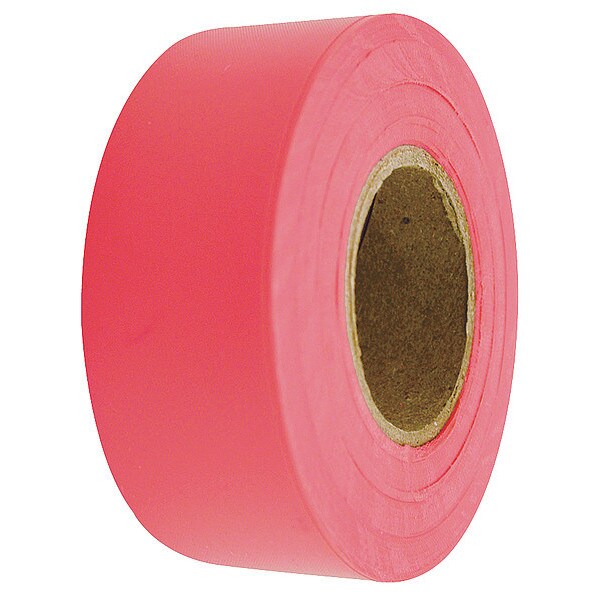 Flagging Tape, Fluorescent Red, 150 ft