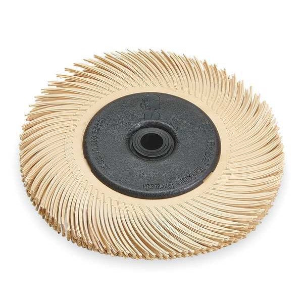 Radial Bristle Brush, T-C, 6x7/16, 6 Micron