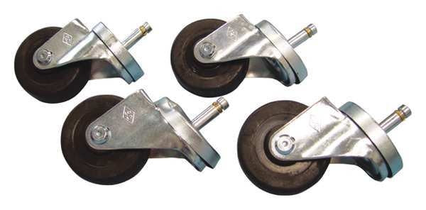 Swivel Stem Caster, Polyolfin, 3 in, 300 lb, PK5