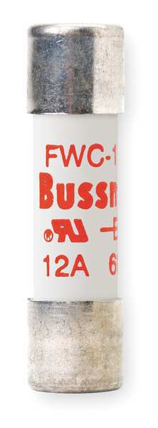 Semiconductor Fuse, Fast Acting, 12 A, FWC-A10F Series, 600V AC, 700V DC, 1-1/2