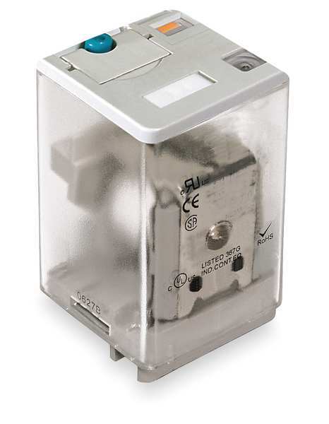General Purpose Relay, 12V DC Coil Volts, Square, 11 Pin, 3PDT
