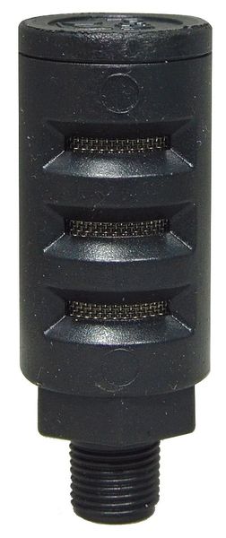 Silencer Muffler, 1/8 In MNPT, 11/16 Hex