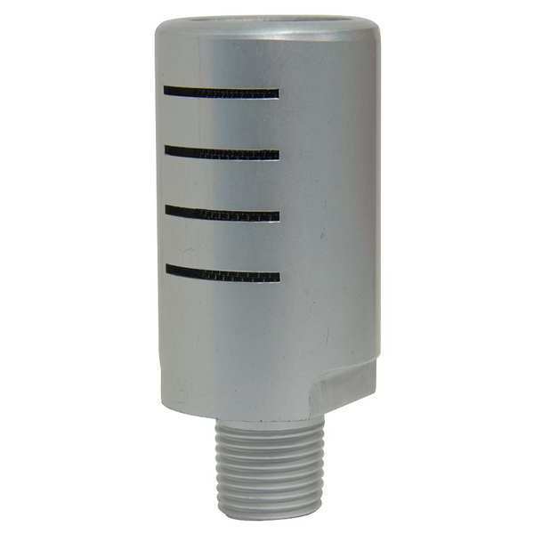 Silencer Muffler, 1/8 In MNPT, 5/8 In Hex