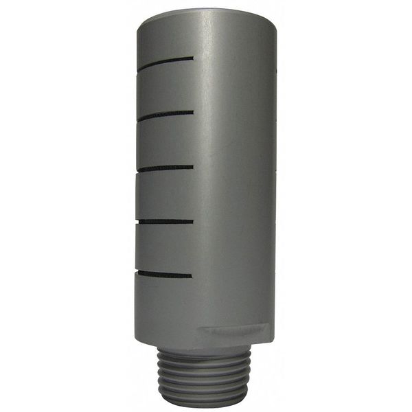 Silencer Muffler, 1/2 In. MNPT, 1 In Hex