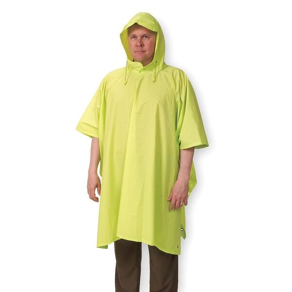 Rain Poncho, HiViz Yellow/Green, Univ