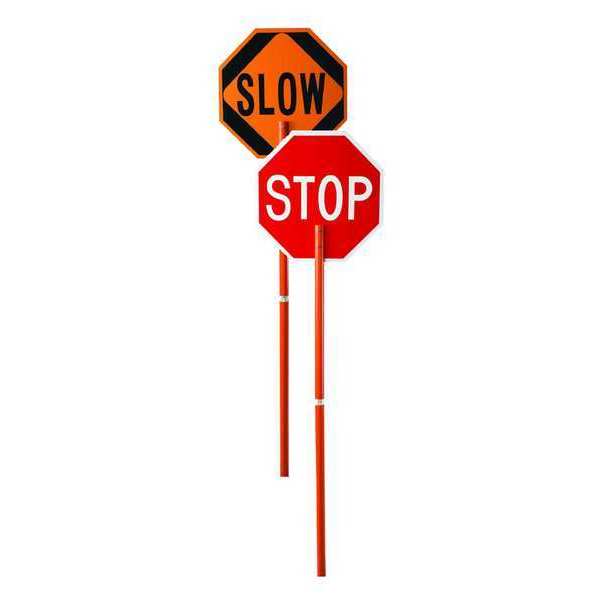 Stop/Slow Pole Mounted Paddle, Plastic
