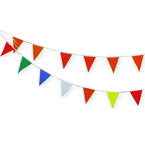 Pennants, Vinyl, Multicolor, 60 ft.