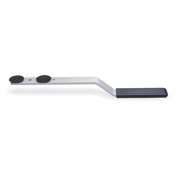 Duct Stretcher, 16 in, Aluminum Handle, Steel Wheels