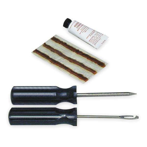 Tire Repair Kit, 3-3/16 In L, 3-3/16 In W