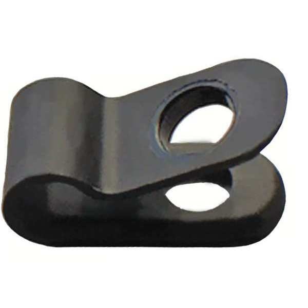 Cable Clamp, Nylon, 3/16 In, Blk, PK25
