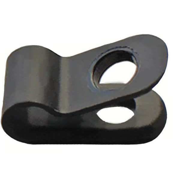 Cable Clamp, Nylon, 1/4 In, Blk, PK25