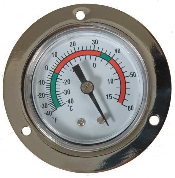 Analog Panel Mt Thermometer, -40 to 60F