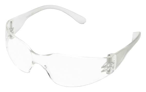Safety Glasses, Wraparound Clear Polycarbonate Lens, Anti-Fog