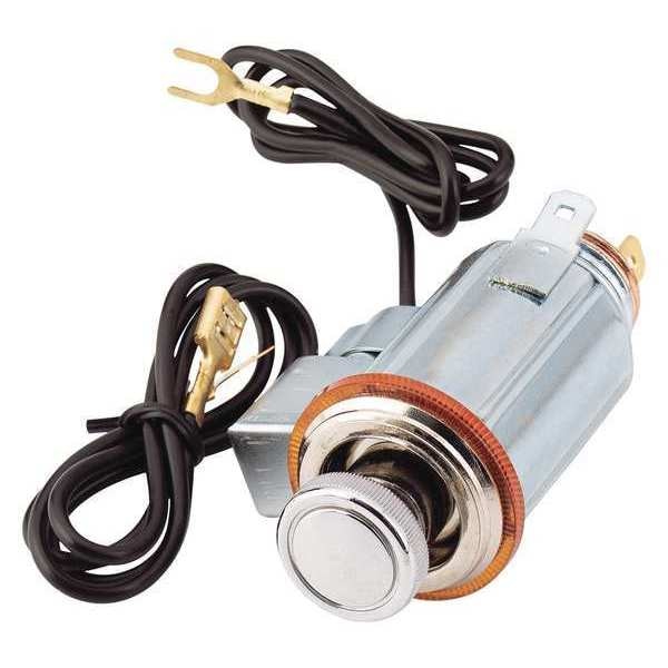 Short Knob Lighter, Black/Silver