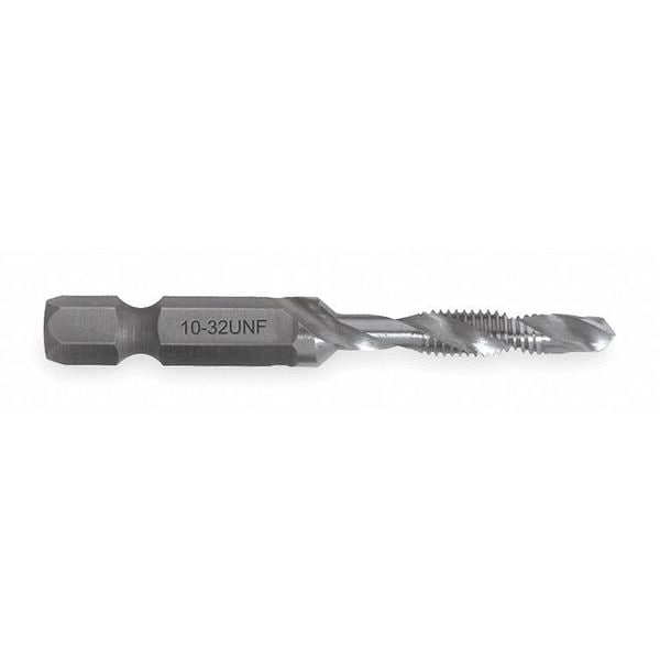 Drill/Tap/Countersink Bit, 10-32x2 1/4 L