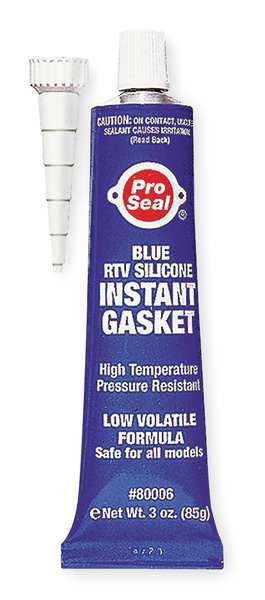 Sensor-Safe RTV Silicone Sealant, 3 oz, Blue, Temp Range -75 to 500 Degrees F