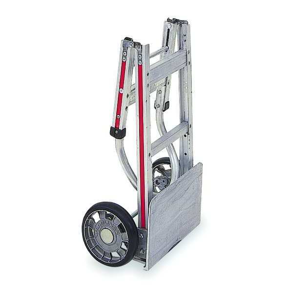 Folding Hand Truck, 500 lb Load Cap., Slvr