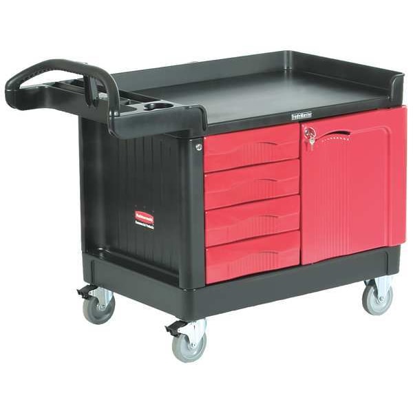 Trade Cart/Service Bench, Black, 500 lb.